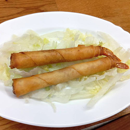 Rollito de langostinos