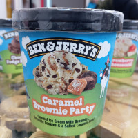 B&J caramel Brownie party